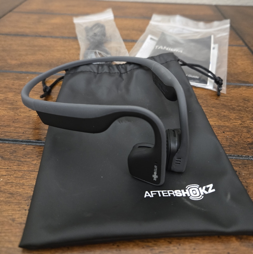 Aftershokz Trek Titanium Wireless Bone Conduction Open Ear Headphones